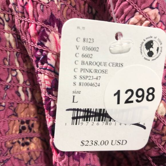 Free People Womens Jen’s Pirate Booty Baroque Highgrove Jumpsuit Size L NWT - Picture 12 of 12